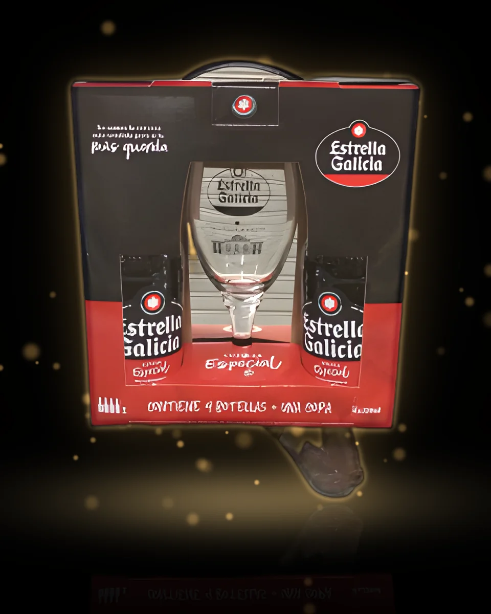 Estrella Galicia Estuche 4 cervezas + 1 copa 4 × 330 ml